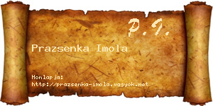Prazsenka Imola névjegykártya